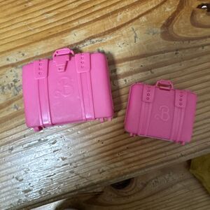 Mattel Barbie Doll Accessory VINTAGE 90's PINK suitcase, travel bag luggage set
